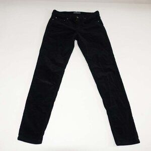 Principle Women's Dreamer Skinny Velvet Jeans Size 28 Black Mid Rise 29" Inseam